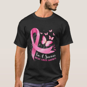 A Survivor Breast Cancer Awareness Pink Ribbon Wom T-Shirt