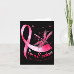 A Survivor Dragonfly Breast Cancer Awareness  Card