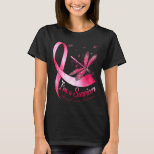 A Survivor Dragonfly Breast Cancer Awareness T-Shirt