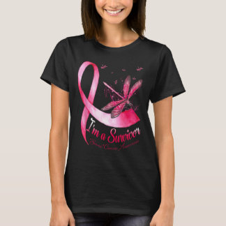 A Survivor Dragonfly Breast Cancer Awareness  T-Shirt