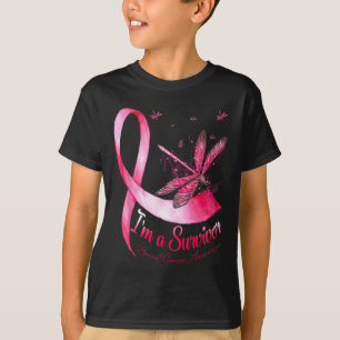 A Survivor Dragonfly Breast Cancer Awareness  T-Shirt
