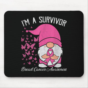 A Survivor Pink Ribbon Breast Cancer Awareness Gno Mouse Pad