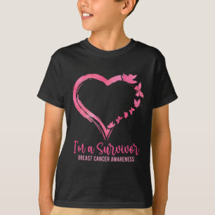 A Survivor Shirt Pink Butterfly Heart Breast Cance