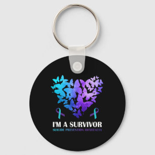 A Survivor Suicide Prevention Awareness Butterfly Key Ring