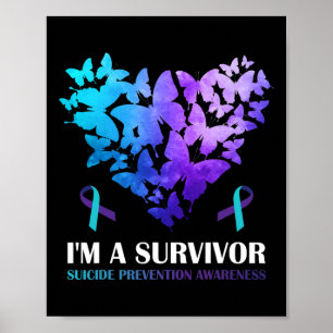 A Survivor Suicide Prevention Awareness Butterfly  Poster