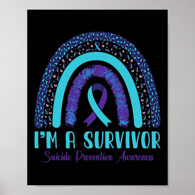 A Survivor Suicide Prevention Awareness Leopard Ra Poster (Front)