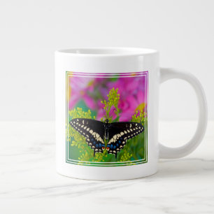 A Swallowtail-Butterfly Landing Large Coffee Mug
