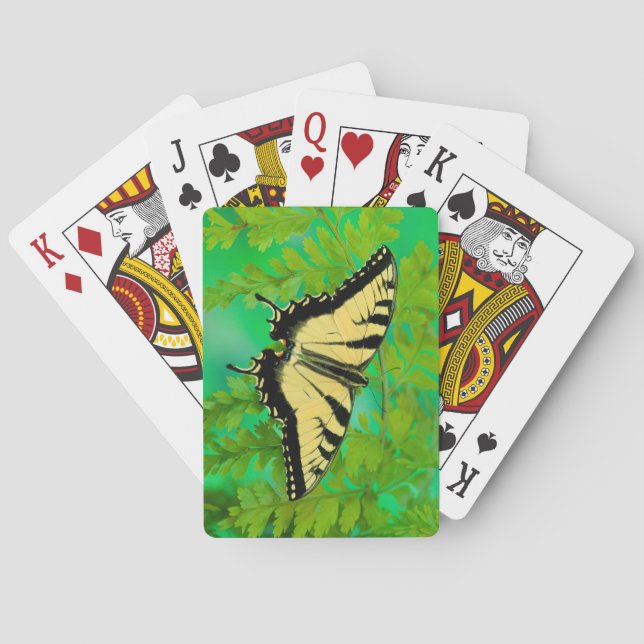 A Swallowtail Butterfly Landing Playing Cards (Back)