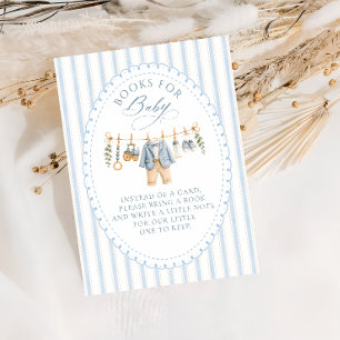 A Sweet Baby Boy Clothes Baby Shower Books Request Enclosure Card