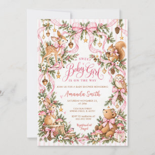 A Sweet Baby Girl Is On The Way Baby Shower Invitation
