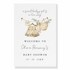 A Sweet Baby Girl Is On The Way Welcome Party Sign