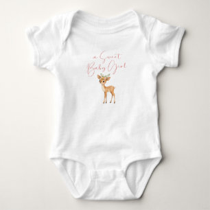 A Sweet Baby Girl Woodland Deer Bodysuit