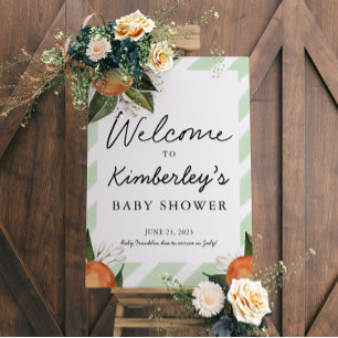 A Sweet Baby Is On the Way Clementine Welcome Poster