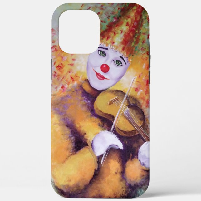 A sweet clown playing the violin Case-Mate iPhone case (Back)