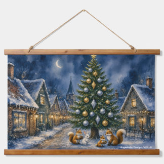 A Sweet Critters Christmas Hanging Tapestry