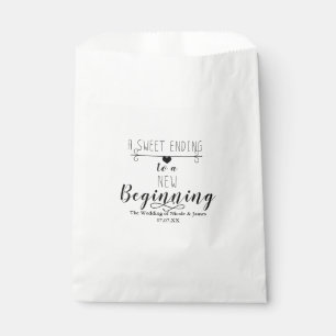 A Sweet Ending New Beginning Chic Wedding Favour Bags