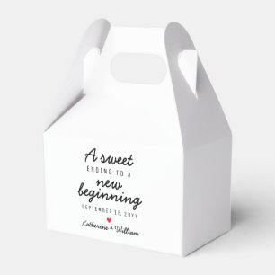 A Sweet Ending To a New Beginning Custom Favour Box