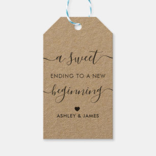 A Sweet Ending to a New Beginning Gift Tag, Kraft Tags