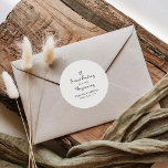 A Sweet Ending to A new beginning Wedding   Classic Round Sticker<br><div class="desc">This a sweet ending to a new beginning wedding classic round sticker is perfect for a rustic wedding. The design features an elegant calligraphy font to embellish your event.</div>