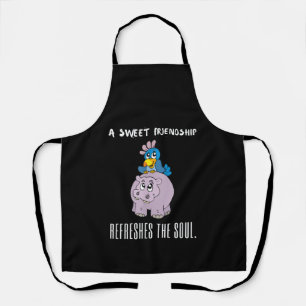 A Sweet Friendship Refreshes The Soul Purple Hippo Apron