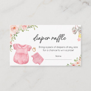 A Sweet Girl Baby Clothes Diaper Raffle Enclosure Card