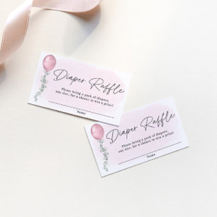 A Sweet Girl Baby Shower Diaper Raffle Enclosure Card