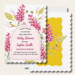 A Sweet Little Bee Is On Her Way Invitation