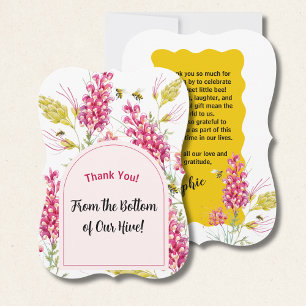 A Sweet Little Bee Is On Her Way Thank You Card