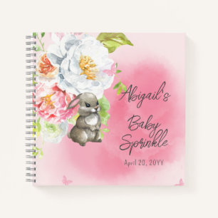 A Sweet Little Bunny Girl Baby Sprinkle Guest Book