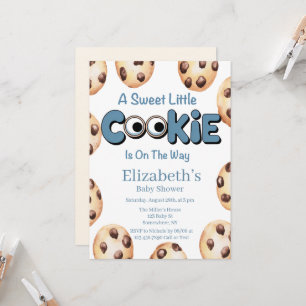 A Sweet Little Cookie Boy Baby Shower Invitation