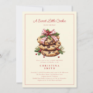 A Sweet Little Cookie Christmas Baby Shower  Invitation