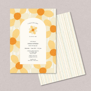 A sweet little daisy girl baby shower invitation