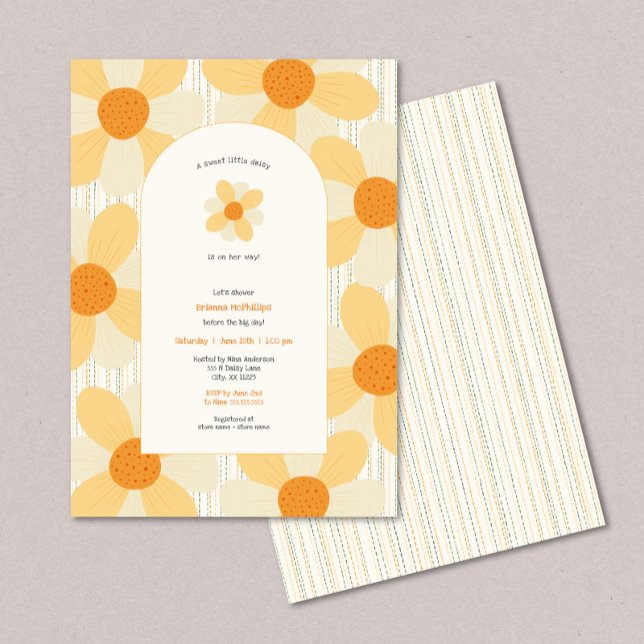 A sweet little daisy girl baby shower invitation (Creator Uploaded)