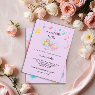 A sweet little girl Baby Shower Invitation