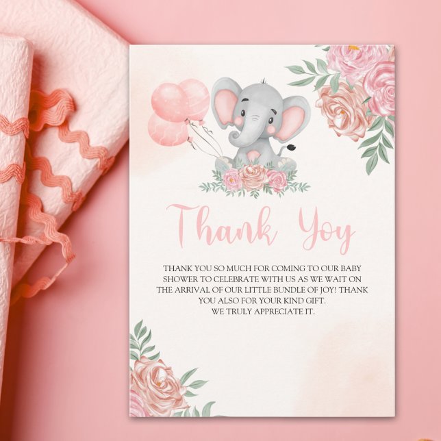 A Sweet Little Girl is on her Way Baby shower Thank You Card (Creator Uploaded)