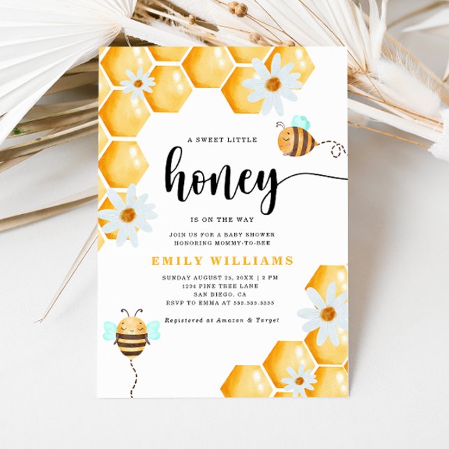 A Sweet Little Honey Baby Shower Invitation (Creator Uploaded)