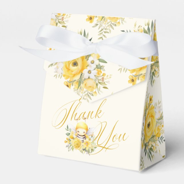 A Sweet Little Honey Bee Baby Shower Thank You Favour Box (Front Side)