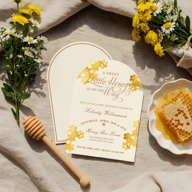 A Sweet Little Honey On The Way Bee Baby Shower Invitation (A Sweet Little Honey On The Way Bee Baby Shower Invitation)