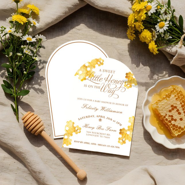 A Sweet Little Honey On The Way Bee Baby Shower Invitation (A Sweet Little Honey On The Way Bee Baby Shower Invitation)