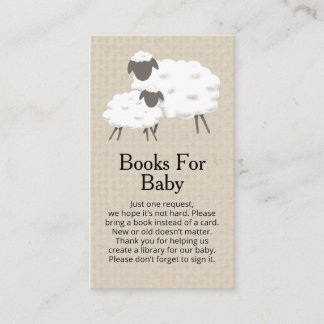 A Sweet Little Lamb Books for Baby Enclosure Card