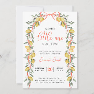 A sweet little one lemon Baby Shower Invitation