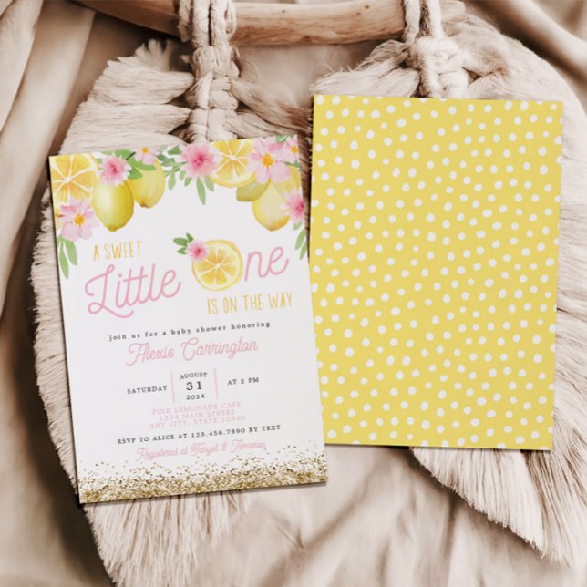A Sweet Little One Lemon Baby Shower Invitation (Creator Uploaded)
