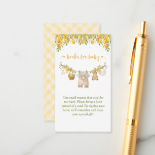 A Sweet Little One Lemon Citrus Baby Shower Enclosure Card