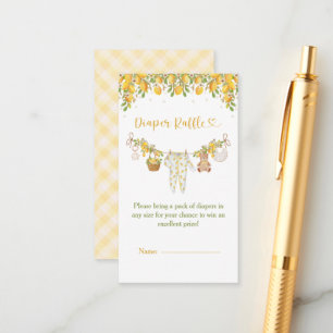 A Sweet Little One Lemon Citrus Baby Shower Enclosure Card