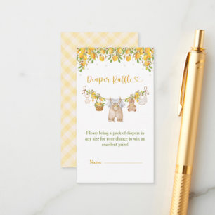 A Sweet Little One Lemon Citrus Baby Shower Enclosure Card