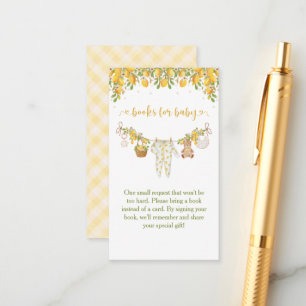 A Sweet Little One Lemon Citrus Baby Shower Enclosure Card