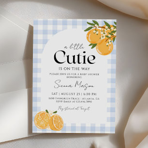 A Sweet Little One Lemon Citrus Baby Shower Invitation