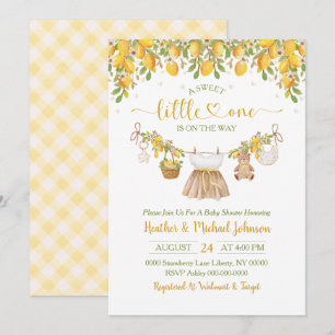 A Sweet Little One Lemon Citrus Baby Shower Invitation