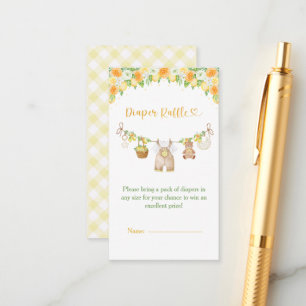 A Sweet Little One Lemon Citrus Floral Baby Shower Enclosure Card