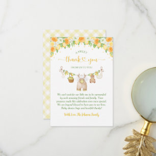 A Sweet Little One Lemon Citrus Floral Baby Shower Thank You Card